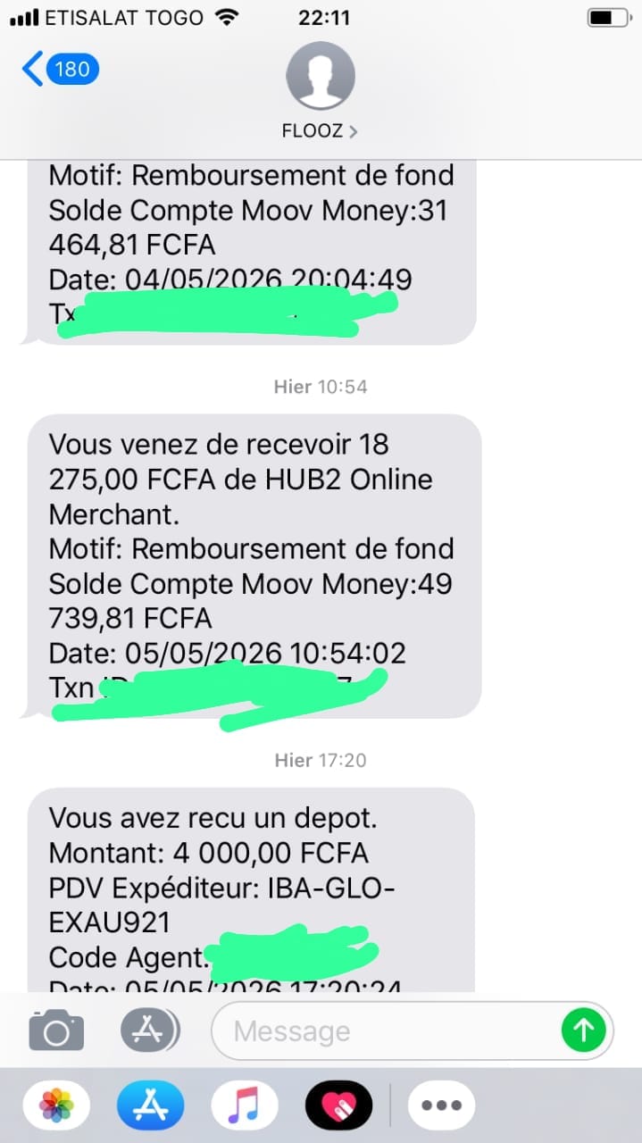 Preuve de paiement Afrilaunch