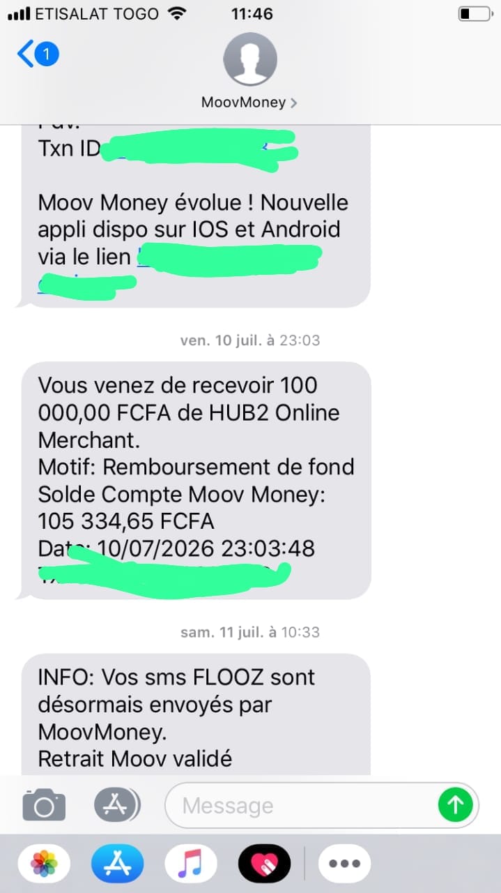 Preuve de paiement Afrilaunch