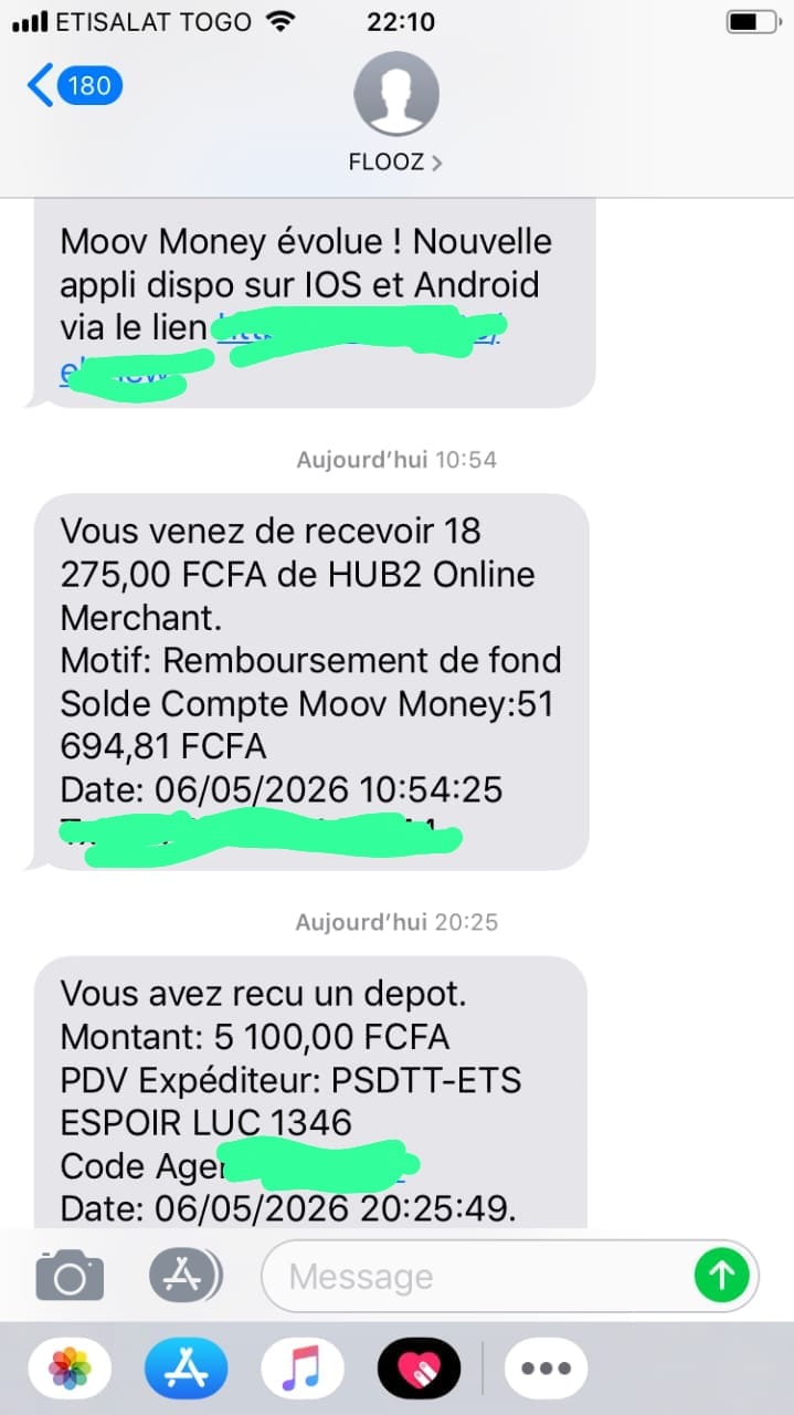 Preuve de paiement Afrilaunch
