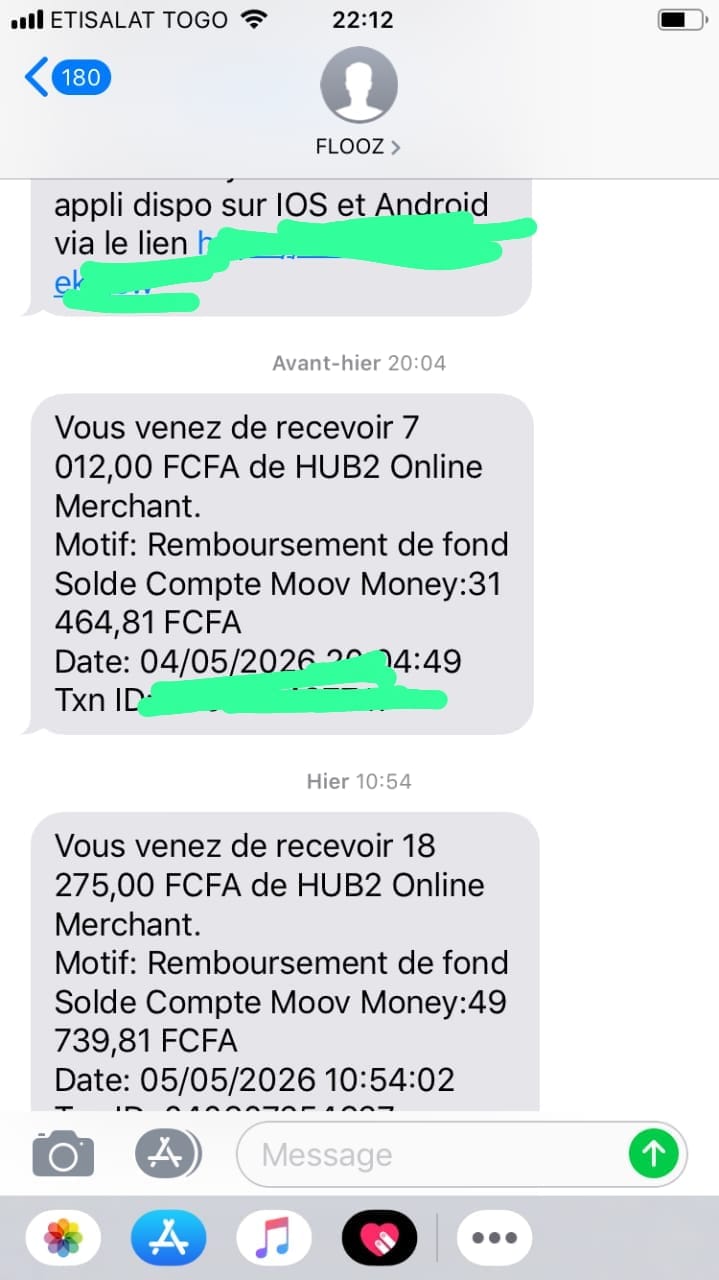 Preuve de paiement Afrilaunch