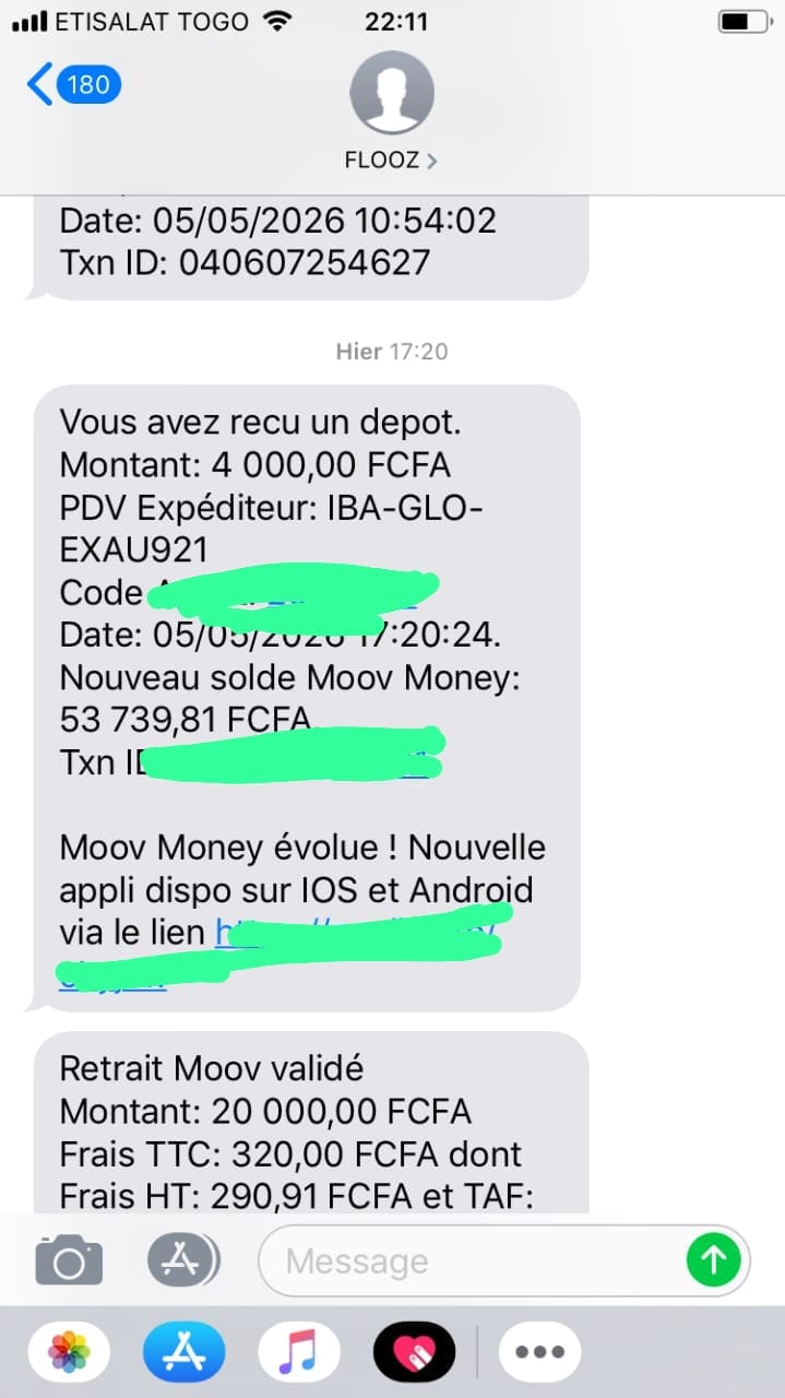 Preuve de paiement Afrilaunch
