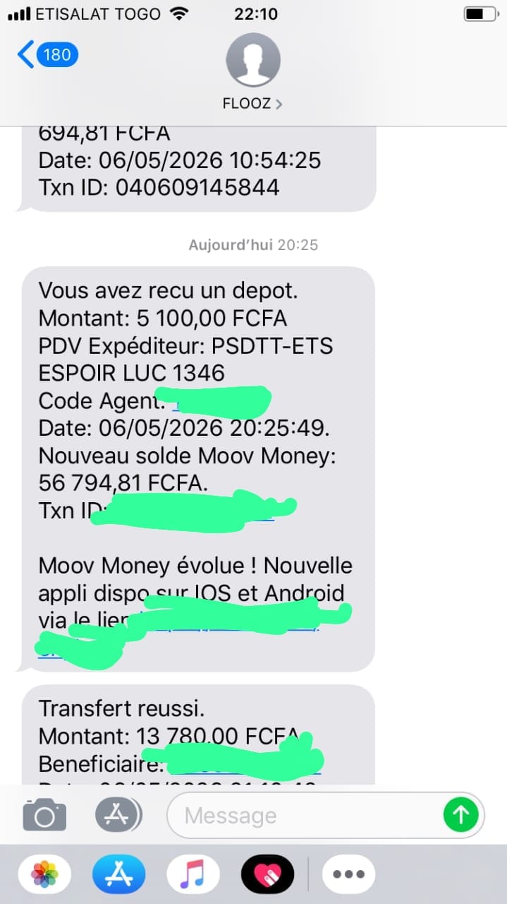 Preuve de paiement Afrilaunch